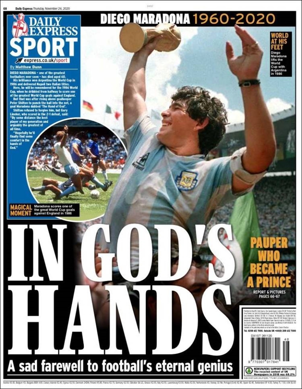 Dünya Basını: "Maradona Tanrı’nın Ellerinde" 16