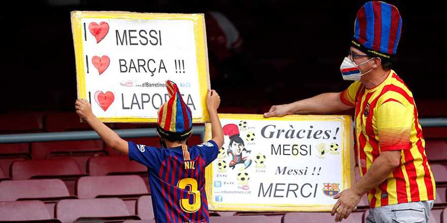 Messi'siz ilk maç! Taraftardan efsanesine teşekkür
