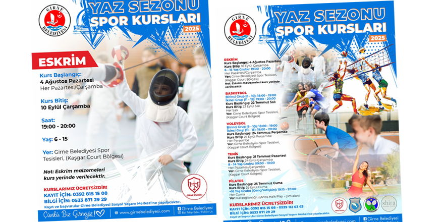 Girne Belediyesi “Yaz Sezonu Spor Kursları” devam ediyor
