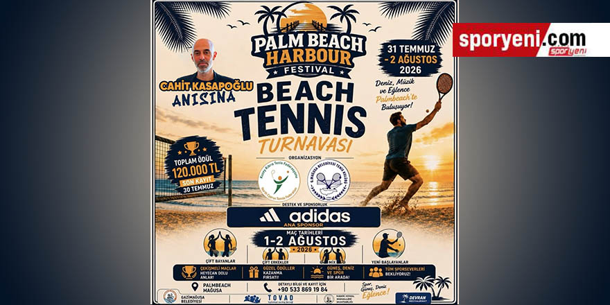 Palm Beach'te plaj tenisi heyecanı başlıyor