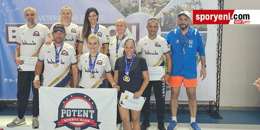 Veteran badmintoncular Trabzon’da kürsüde