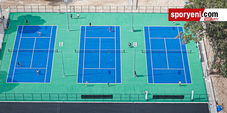 Gazimağusa’da tenis kompleksi projesinin ilk etabında altı kort tamamlandı