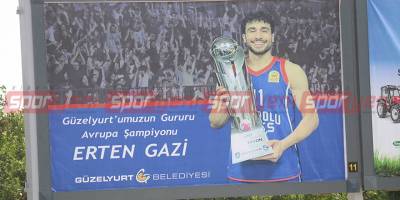 Erten Gazi'ye jest: “Güzelyurt’umuzun gururu Avrupa Şampiyonu Erten Gazi”