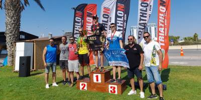 İskele sprint triatlonu Melda ve Enis’in