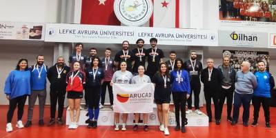 Masa tenisinde zafer ARUCAD ve DAÜ’nün