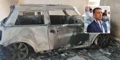 Güneyde teknik direktörün aracı kundaklandı