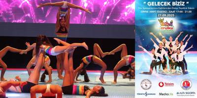Girne Amfi Tiyatro’da, cimnastik şöleni günü