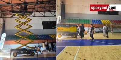Atatürk Spor Salonu’nun ışıkları yenilendi