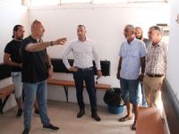 İskelede ışıklandırma çalışmaları başladı